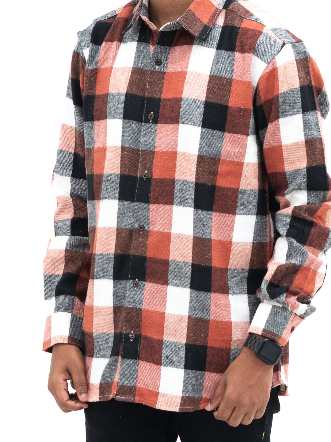 Red Black Check Full sleeve brushed cotton comfort wear shirt