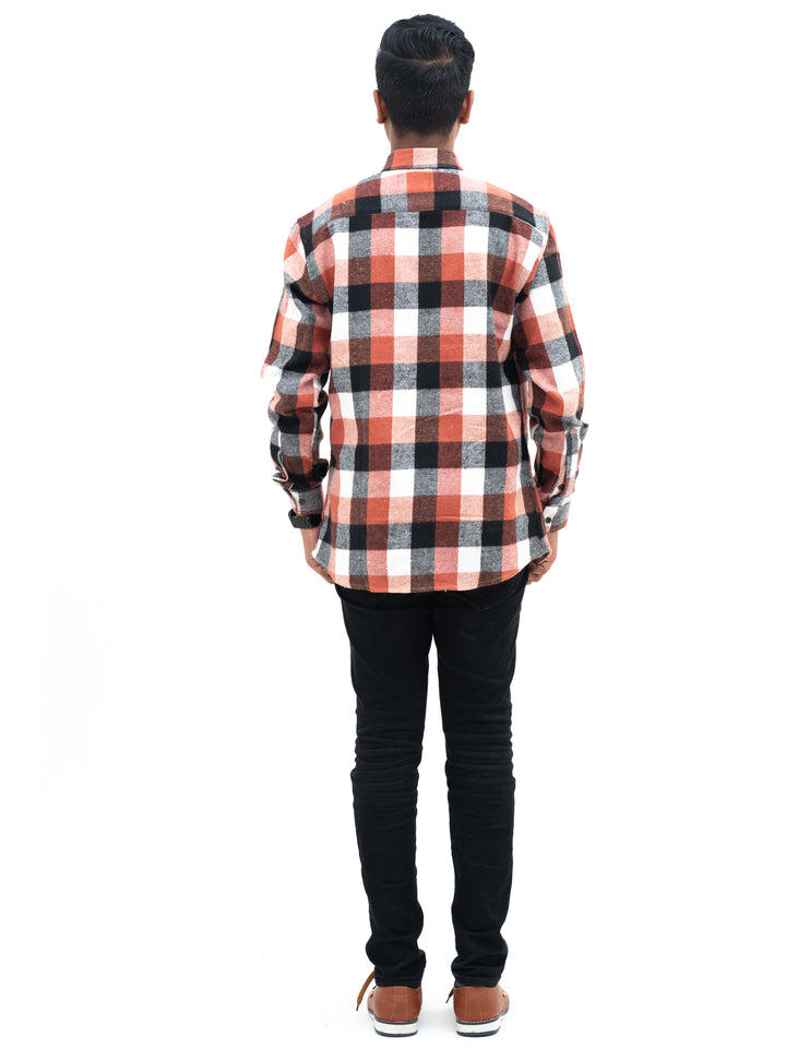 Red Black Check Full sleeve brushed cotton comfort wear shirt