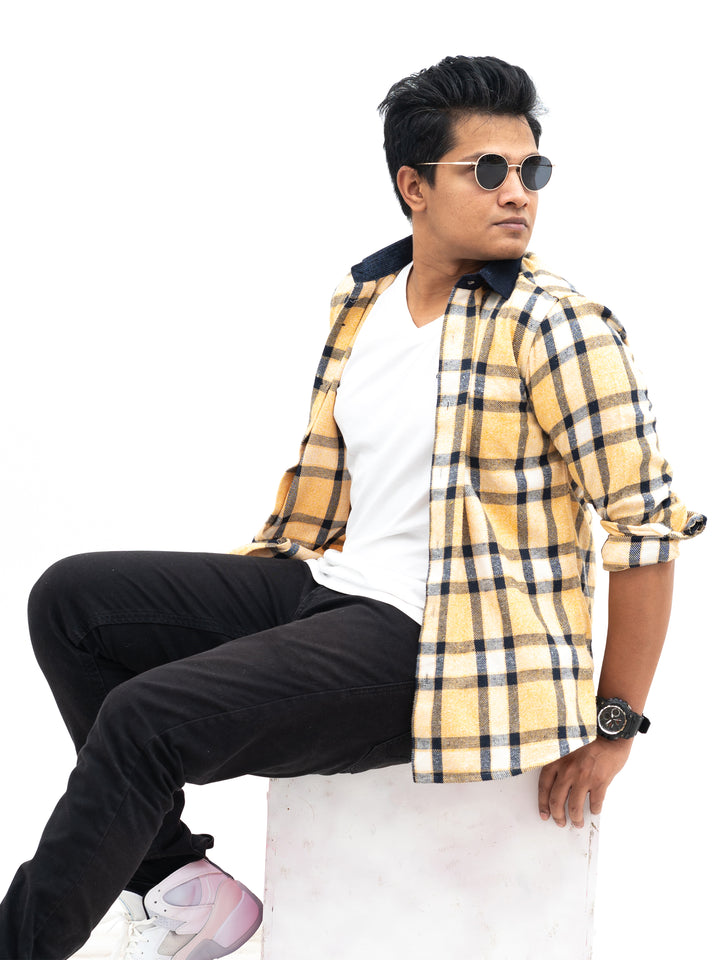 Sandal Casual Check brushed shirt